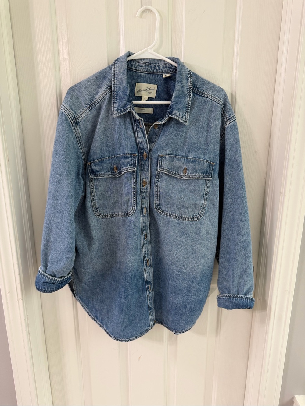 Classic oversized Light Blue Denim Shirt Jacket - universal thread